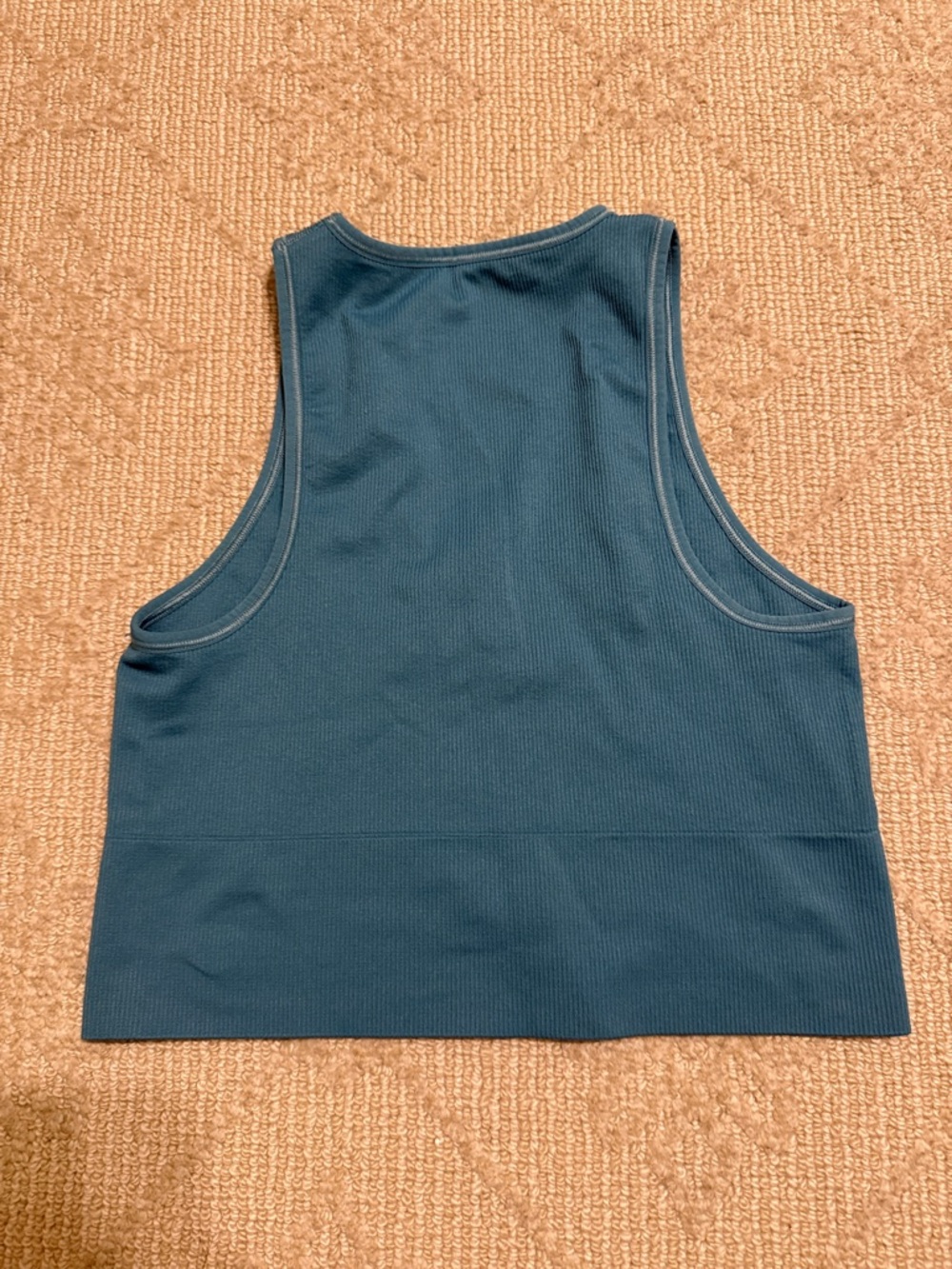 ATHLETA Aurora Ribbed Tank Top - Teal Green Size Medium - Picture 4 of 5